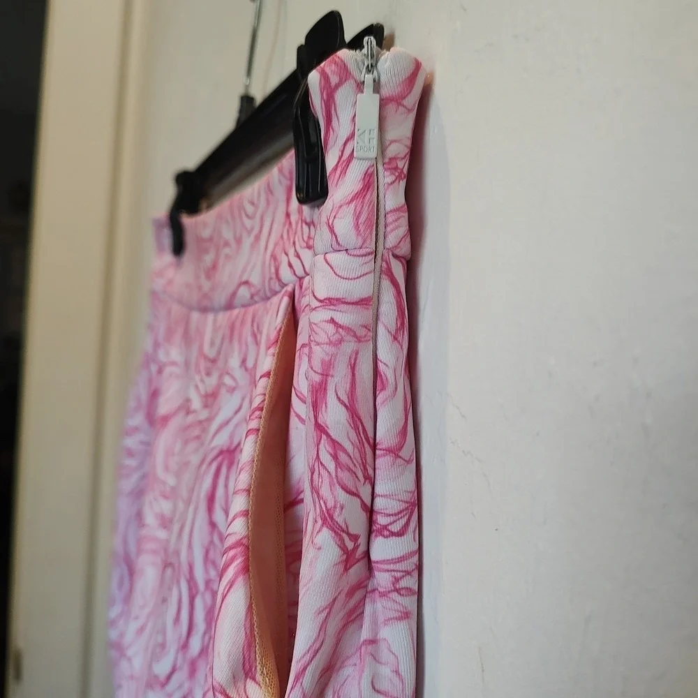 Beth DePass Skort Skirt Sz 6 Pink‎ White Swirl Pockets Golf Tennis Pickleball